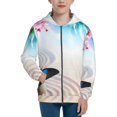 thumbnail image 1 of Kdxio Butterfly In Blossoms Zen Pattern Kids Boys Girls Zip Up Hoodie 3D Printed Hooded Sweatshirt Hoody Coat with Pocket 7-12 Y-Medium, 1 of 6