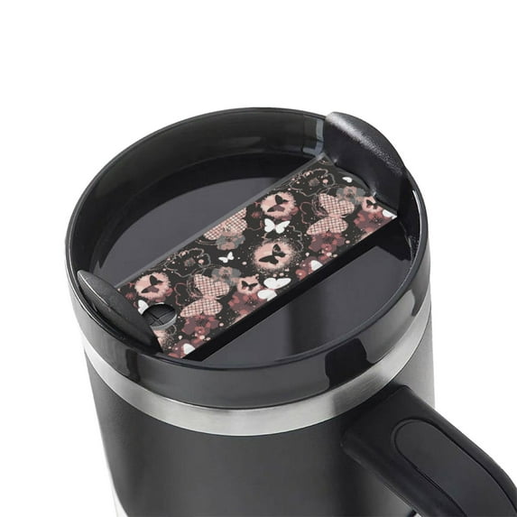 Kdxio Butterfly Name Plate Compatible Stanley Cups Name Tag Acrylic Nameplate Tumbler Lid Topper for Cup Accessories