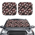 thumbnail image 1 of Kdxio Butterfly Print 2-Piece Sun Shade Front Windshield - Foldable Car Front Window Sunshades for Most Sedans SUV Truck, 1 of 6