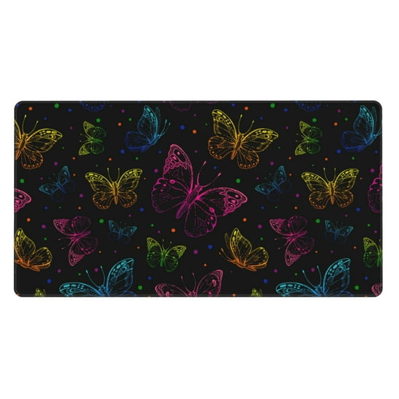 Kdxio Butterfly Print Large Gaming Mouse Pad,Non-Slip Base,Water Resist Keyboard Pad for Gamer,Office & Home,29.5 x 15.8 in