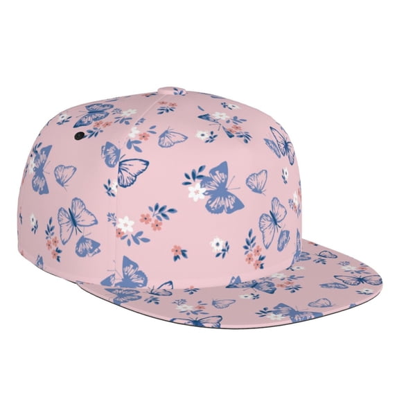 Kdxio Butterfly Print Snapback Hat for Men Women,Adjustable Baseball Cap