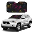 thumbnail image 1 of Kdxio Butterfly Print Windshield Sun Shade, Foldable Sun Blocker for Car,Truck,SUV Automotive Interior Sun Protection,Reflective Shade for Front Windshield(Medium), 1 of 7