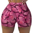 thumbnail image 1 of Kdxio Butterfly Print Workout Shorts for Women Seamless Soft Smooth Gym Yoga Scrunch Active Shorts, 1 of 9
