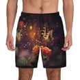 thumbnail image 1 of Kdxio Butterfly Sitting On A Flower Print Men'S Swim Trunks With Compression Liner 7 Inch Inseam Quick Dry Swim Shorts, 1 of 7