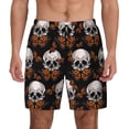 thumbnail image 1 of Kdxio Butterfly Skull Print Men's Swim Trunks with Compression Liner 7 Inch Inseam Quick Dry Swim Shorts, 1 of 7