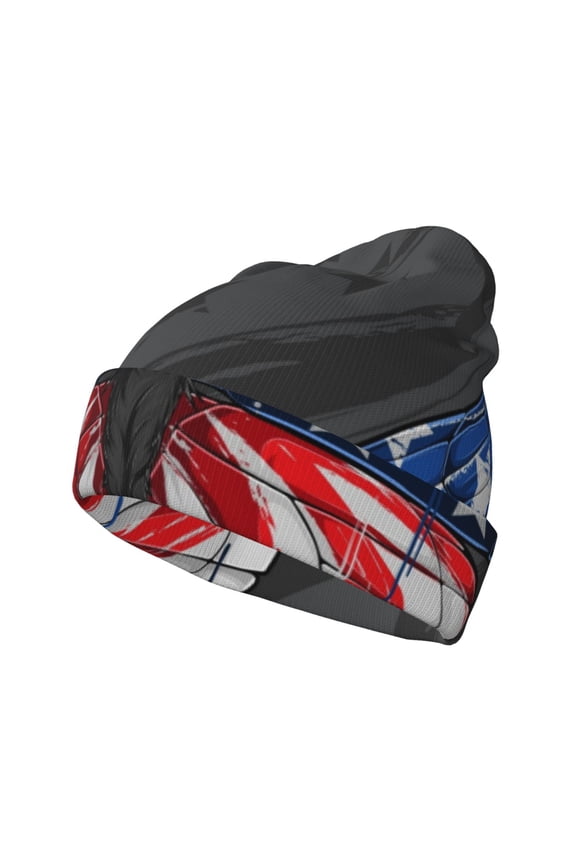 Butterfly With USA Flag Winter Beanie for Men Women Beanie Knit Hat Cuffed Cap Beanie Knit Chunky Snow Cap