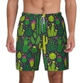 thumbnail image 1 of Kdxio Cactus 1 Print Men'S Swim Trunks With Compression Liner 7 Inch Inseam Quick Dry Swim Shorts, 1 of 7
