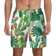 thumbnail image 1 of Kdxio Cactus 3 Print Men'S Swim Trunks With Compression Liner 7 Inch Inseam Quick Dry Swim Shorts, 1 of 7