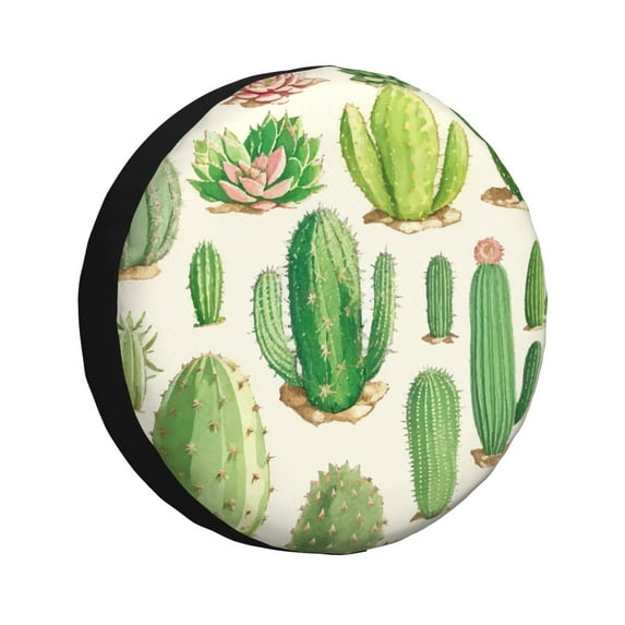 Kdxio Cactus And Succulent for Tire Cover Wheel Protectors Tyre Covers Weatherproof Wheel Covers Universal Fit for Trailer Rv SUV Truck Camper Travel Trailers 15 inch