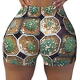 thumbnail image 1 of Kdxio Cactus Garden Print Workout Shorts for Women Seamless Soft Smooth Gym Yoga Scrunch Active Shorts, 1 of 5
