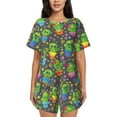 thumbnail image 1 of Kdxio Cactus In Pots Print Pajamas Sets for Women Short-Sleeved Pjs with Lounge Shorts Two Piece Sleepwear S-4XL, 1 of 5