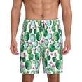 thumbnail image 1 of Kdxio Cactus Plants Print Mens Sleep Shorts Bottoms Soft Comfy Pajama Wear Pants with Drawstring Pockets, 1 of 7