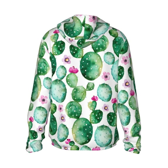 Kdxio Cactus Plants Print Women Men Sun Protection UPF 50+ Jackets Zip Up Long Sleeve Hoodie Hiking Lightweight with Pockets