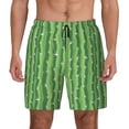 thumbnail image 1 of Kdxio Cactus Print Men's Swim Trunks with Compression Liner 7 Inch Inseam Quick Dry Swim Shorts, 1 of 5