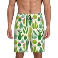 thumbnail image 1 of Kdxio Cactus Print Mens Sleep Shorts Bottoms Soft Comfy Pajama Wear Pants with Drawstring Pockets, 1 of 7
