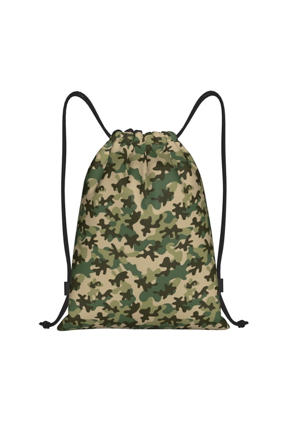 Camouflag Print Drawstring Backpack Bag,Waterproof Draw String Back Sack, Gym Drawstring Bags Swim Bag For Unisex