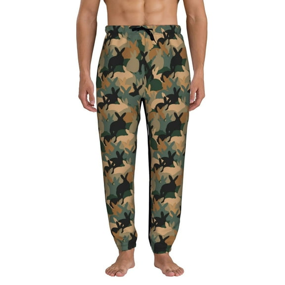 Kdxio Camouflage Rabbit Pattern Joggers,Sweatpants for Men with Pockets-Small