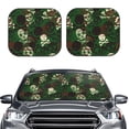 thumbnail image 1 of Kdxio Camouflage Skull Print 2-Piece Sun Shade Front Windshield - Foldable Car Front Window Sunshades For Most Sedans Suv Truck, 1 of 6