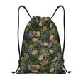 thumbnail image 1 of Kdxio Camouflage Skulls Print Drawstring Backpack Bag,Waterproof Draw String Back Sack, Gym Drawstring Bags Swim Bag For Unisex, 1 of 9