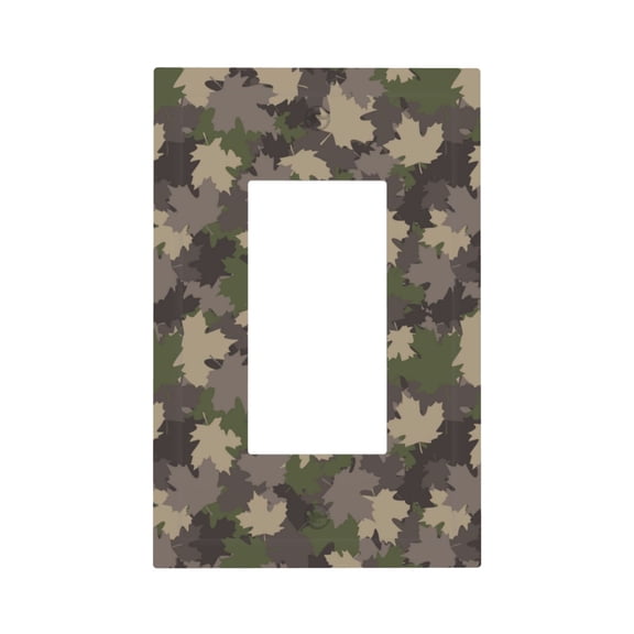 Kdxio Camouflage maple Decorator Light Switch or Receptacle Outlet Wall Plate Decorator Wall Plate Child Safe Outlet Cover-Style U