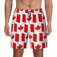 thumbnail image 1 of Kdxio Canada Print Men'S Swim Trunks With Compression Liner 7 Inch Inseam Quick Dry Swim Shorts, 1 of 7