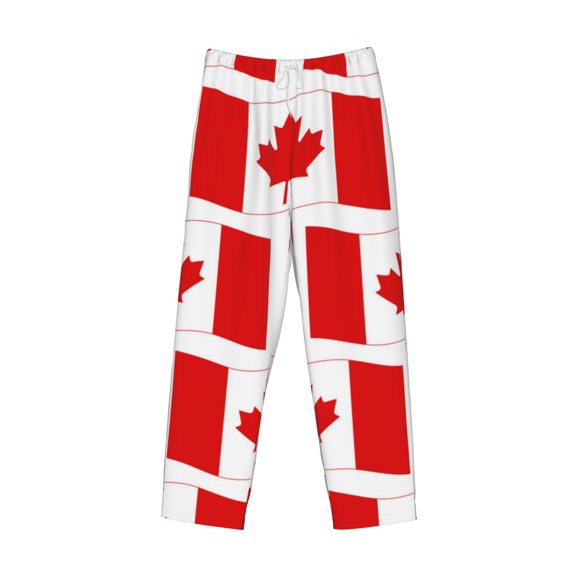 Kdxio Canada Print Men's Sleep Pajama Pant Lounge Pants with Pockets