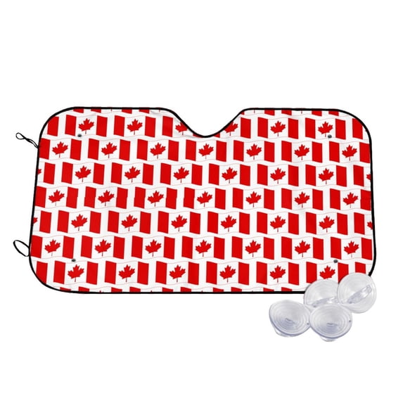 Kdxio Canada Print Windshield Sun Shade,UV Rays and Sun Heat Protection,Sunshade for Car Windshield,Car Shade Front Windshield - Medium