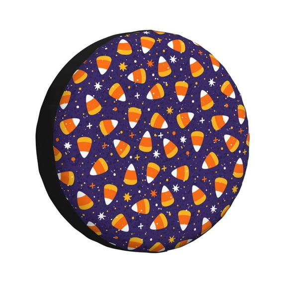 Kdxio Candy Corn (2) for Tire Cover Wheel Protectors Tyre Covers Weatherproof Wheel Covers Universal Fit for Trailer Rv SUV Truck Camper Travel Trailers 16 inch