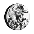 thumbnail image 1 of Kdxio Capybara Riding Bicycle for Tire Cover Wheel Protectors Tyre Covers Weatherproof Wheel Covers Universal Fit for Trailer Rv SUV Truck Camper Travel Trailers 16 inch, 1 of 5