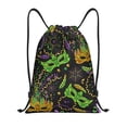 thumbnail image 1 of Kdxio Carnival Mardi Gras3 Print Drawstring Backpack Bag,Waterproof Draw String Back Sack, Gym Drawstring Bags Swim Bag For Unisex, 1 of 9