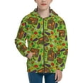 thumbnail image 1 of Kdxio Carrot Eggplant Pattern Kids Boys Girls Zip Up Hoodie 3D Printed Hooded Sweatshirt Hoody Coat with Pocket 7-12 Y-Small, 1 of 6
