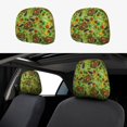 thumbnail image 1 of Kdxio Carrot Eggplant Pattern Print 2 Piece Car Head Rest Covers Set Auto Front/Rear Seats Headrest Cover Universal Fit Most Cars,Sedan, SUV, 1 of 9