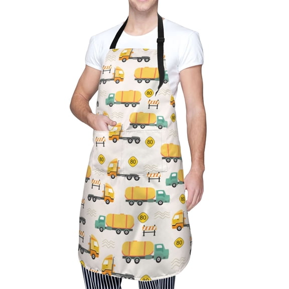 Kdxio Cars Apron with Pockets Adjustable Kitchen Aprons for Men Women Waterproof Aprons for Cooking,Drawing,Crafting, Baking Household Cleaning