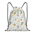 thumbnail image 1 of Kdxio Cartoon Animals Print Drawstring Backpack Bag,Waterproof Draw String Back Sack, Gym Drawstring Bags Swim Bag For Unisex, 1 of 5