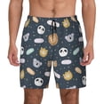 thumbnail image 1 of Kdxio Cartoon Animals Print Men's Swim Trunks with Compression Liner 7 Inch Inseam Quick Dry Swim Shorts, 1 of 7