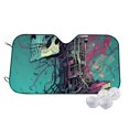 thumbnail image 1 of Kdxio Cartoon Art Skull Print Windshield Sun Shade,UV Rays and Sun Heat Protection,Sunshade for Car Windshield,Car Shade Front Windshield - Medium, 1 of 5