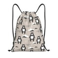 thumbnail image 1 of Kdxio Cartoon Bear Brown Print Drawstring Backpack Bag,Waterproof Draw String Back Sack, Gym Drawstring Bags Swim Bag For Unisex, 1 of 9