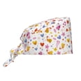 thumbnail image 1 of Kdxio Cartoon Birds & Flowers Pattern Turban Hat for Women Men Comfortable Adjustable Cleaning Working Cap with Sweatband, 1 of 8