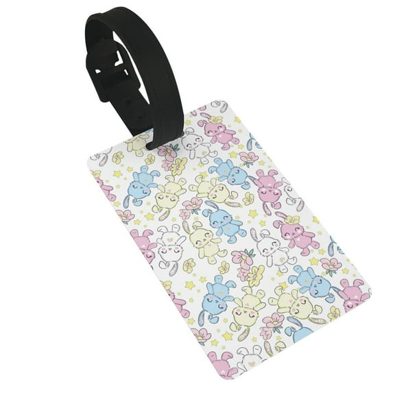 Kdxio Cartoon Bunny Luggage Tags Privacy Cover ID Label Suitcase Tags Identifiers For School Bags,Suitcases
