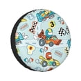 thumbnail image 1 of Kdxio Cartoon Car Racing for Tire Cover Wheel Protectors Tyre Covers Weatherproof Wheel Covers Universal Fit for Trailer Rv SUV Truck Camper Travel Trailers 17 inch, 1 of 8