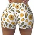 thumbnail image 1 of Kdxio Cartoon Corn Pumpkin Sunflower Print Workout Shorts for Women Seamless Soft Smooth Gym Yoga Scrunch Active Shorts, 1 of 5
