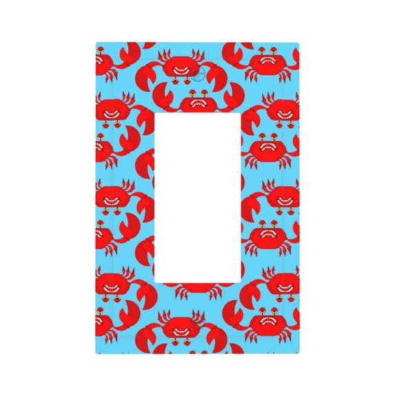 Kdxio Cartoon Crabs Decorator Light Switch or Receptacle Outlet Wall Plate Decorator Wall Plate Child Safe Outlet Cover-Style U