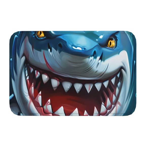 Kdxio Cartoon Cute Shark,16" x 24", Non-Slip Front Door Mats,Outdoor Welcome Mat Washable
