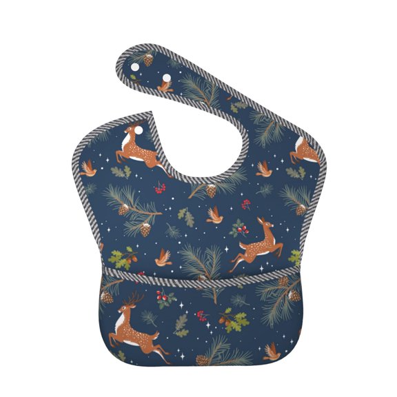 Kdxio Cartoon Deers Bibs For Babies, Baby Bibs for Eating, Toddler Bibs, Waterproof Bibs, Feeding Bibs, for Toddlers, Boys, Girls