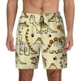 thumbnail image 1 of Kdxio Cartoon Dinosaurs Print Men'S Swim Trunks With Compression Liner 7 Inch Inseam Quick Dry Swim Shorts, 1 of 7