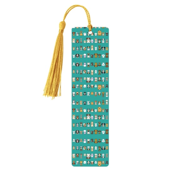 Kdxio Cartoon Dogs Print Metal Tassel Bookmarks,Perfect Gift for Art Lovers and Bookworms Metal Bookmarks for Women