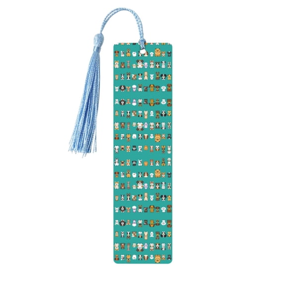 Kdxio Cartoon Dogs Print Metal Tassel Bookmarks,Perfect Gift for Art Lovers and Bookworms Metal Bookmarks for Women