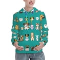 thumbnail image 1 of Kdxio Cartoon Dogs Print Womens Oversized Hoodies Sweatshirts Hooded Pullover Tops Sweaters Casual-Medium, 1 of 7