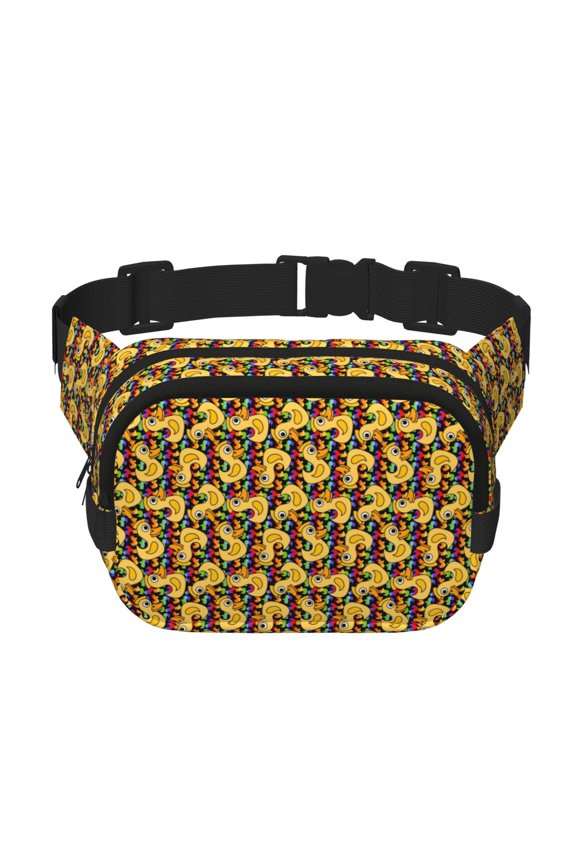 Cartoon Ducks Crossbody Double Layer Waist Bag Belt Bag for Unisex Fanny Pack Fashion Waist Packs for Hiking Running Shopping Traveling