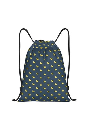 Cartoon Ducks Print Drawstring Backpack Bag,Waterproof Draw String Back Sack, Gym Drawstring Bags Swim Bag For Unisex